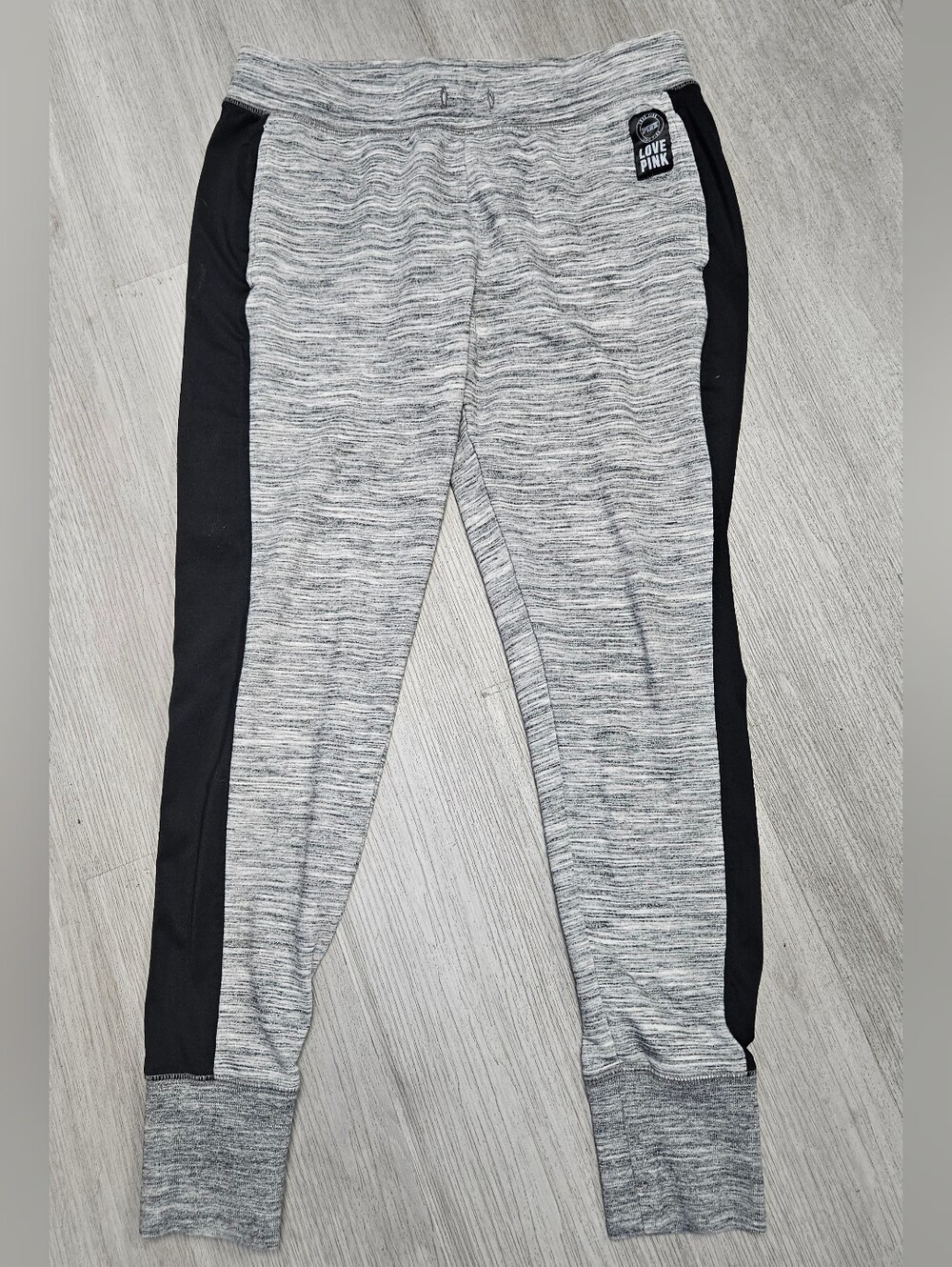 PINK Victoria's Secret Gray & Black Jogger Sweatpants Pants VS Womens Small
